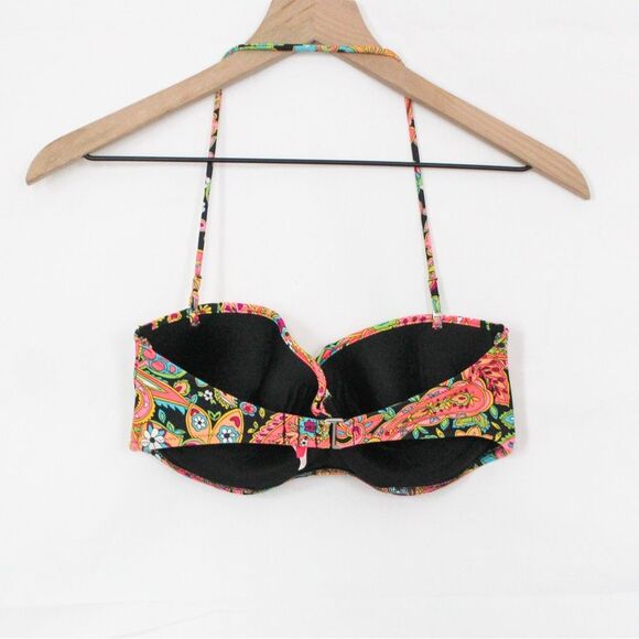 Victorias Secret Mix and Match Colorful Paisley Bandeau Bikini Top 36D - Picture 3 of 6